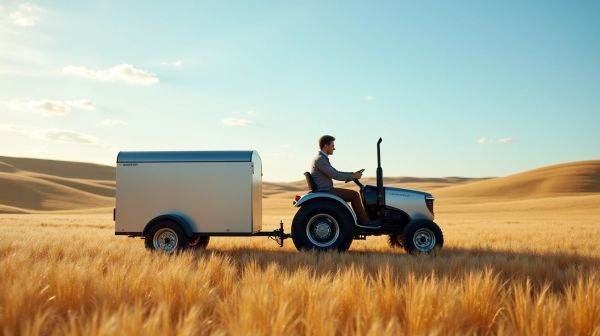 Manutention facilitée avec un tracteur pousseur électrique remorque